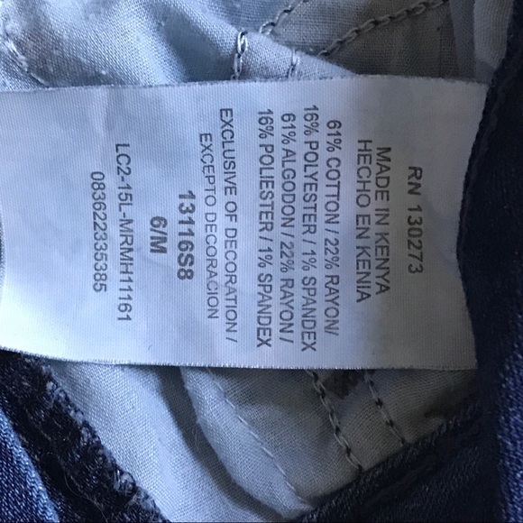 Riders by Lee Midrise Capri Dark Blue Size 6 - Picture 4 of 6